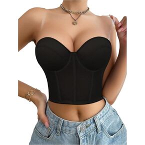 Wdirara Women's Push Up Bandeau Bras Bralett Bralette Bralette Tube Top Bra in Saudi Arabia