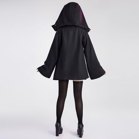 miccostumes Womens Costume Vampire Cosplay Fullset Cutout Crop Top and Shorts with Hooded Jacket and Socks in Saudi Arabia