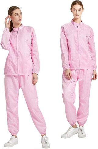 مجموعة CoverAll المضادة للثبات في وكالة حماية البيئة - دعاوى عمل مقاومة للترسبات من طوق الغبار لغرفة التنظيف ، ملابس الحماية من ESD الرجال نساء in Saudi Arabia
