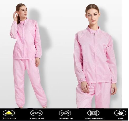 مجموعة CoverAll المضادة للثبات في وكالة حماية البيئة - دعاوى عمل مقاومة للترسبات من طوق الغبار لغرفة التنظيف ، ملابس الحماية من ESD الرجال نساء in Saudi Arabia