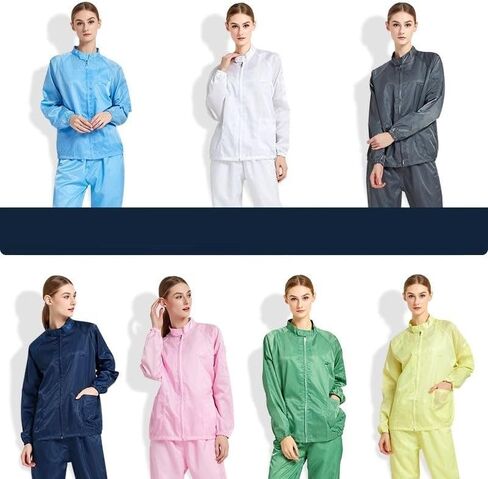 مجموعة CoverAll المضادة للثبات في وكالة حماية البيئة - دعاوى عمل مقاومة للترسبات من طوق الغبار لغرفة التنظيف ، ملابس الحماية من ESD الرجال نساء in Saudi Arabia