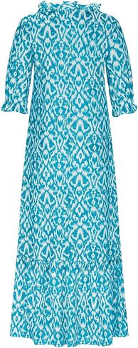 Maxi Dresses for Women 2025 Classy V Neck Pockets Print Long Tshirt Sundress Fashion Short Sleeve Beach Party Dress in Saudi Arabia