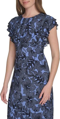 Tommy Hilfiger Women's Flutter Sleeves Jersey Midi Dress in Saudi Arabia