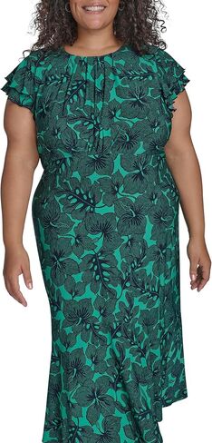 Tommy Hilfiger Women's Flutter Sleeves Jersey Midi Dress in Saudi Arabia