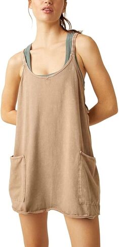 Free People Womens Hot Shot Mini Dress, Mocha Latte, Large in Saudi Arabia