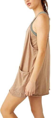 Free People Womens Hot Shot Mini Dress, Mocha Latte, Large in Saudi Arabia