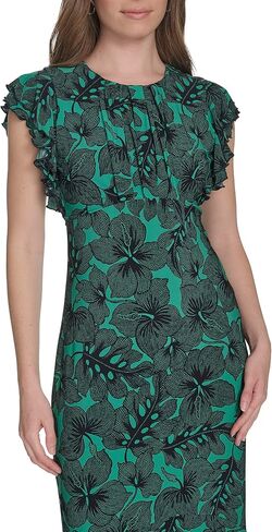 Tommy Hilfiger Women's Flutter Sleeves Jersey Midi Dress in Saudi Arabia