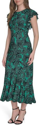 Tommy Hilfiger Women's Flutter Sleeves Jersey Midi Dress in Saudi Arabia