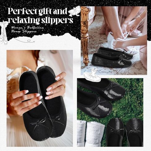 12 Pairs Sequin Wedding Foldable Flats Bulk with Matching Carrying Pouch Ballet Flats Glitter Dancing Shoes Party Wedding Slippers for Women Guests Bridesmaids in Saudi Arabia