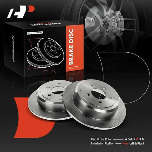 A-Premium 12.44 بوصة (316 مم) دوارات فرامل القرص الصلبة الخلفية متوافقة مع نماذج Dodge و Jeep Select-Nitro 2007-2011 3.7L/4.0L ، Liberty 2008-2012 3.7L in Saudi Arabia