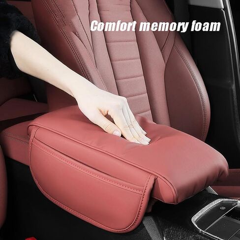 Car Center Console Armrest Cover for VW ID.4 2021–2025, PU Leather Armrest Seat Box Cover Protector, Car Armrest Box Pad,A Black in Saudi Arabia