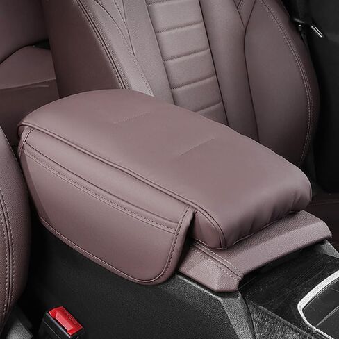 Car Center Console Armrest Cover for VW ID.4 2021–2025, PU Leather Armrest Seat Box Cover Protector, Car Armrest Box Pad,A Black in Saudi Arabia