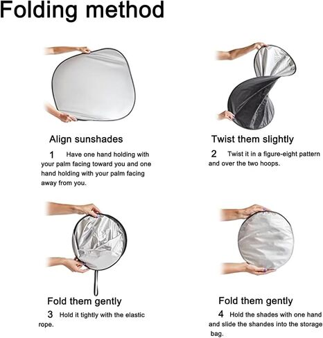 REANTEROLD CAR Windshield Sunshade في الهواء الطلق الأشعة فوق البنفسجية أشعة الشمس شمس درع مانع عالمي السيارة نوافذ الشمس شمس الصيف شمس قابلة للطي الظل 2 قطعة محامي حصان للحيوانات. in Kuwait