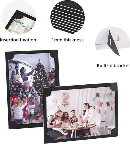 إطارات الورق السوداء 5 × 7 مجموعة من 10 ، إطار صورة من الورق المقوى مع الحرف ، الحرف المصورة DIY. in Kuwait