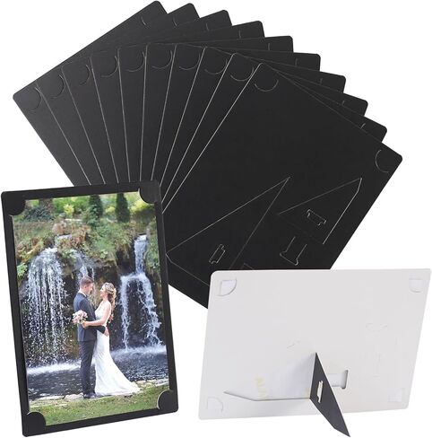 إطارات الورق السوداء 5 × 7 مجموعة من 10 ، إطار صورة من الورق المقوى مع الحرف ، الحرف المصورة DIY. in Kuwait