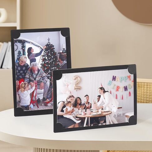 إطارات الورق السوداء 5 × 7 مجموعة من 10 ، إطار صورة من الورق المقوى مع الحرف ، الحرف المصورة DIY. in Kuwait