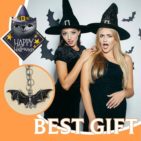 Gothic Bat Keychain Spooky Halloween Charms for Bags Purses Halloween Accessories in Saudi Arabia