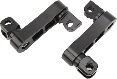 Motorcycle Foot Peg Highway Bracket 360° Adjustable Rugged Foot Peg Extension Bracket Aluminum Foot Peg Clamp Extensions Bracket for Touring (Black) in Saudi Arabia