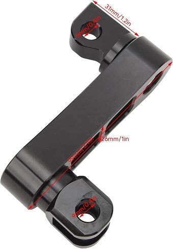 Motorcycle Foot Peg Highway Bracket 360° Adjustable Rugged Foot Peg Extension Bracket Aluminum Foot Peg Clamp Extensions Bracket for Touring (Black) in Saudi Arabia