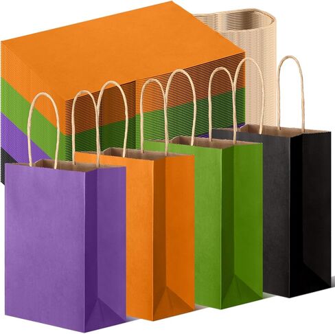 Tenceur 100 Pcs Sage Green Gift Bags Sage Green Kraft Paper Bags with Handles Medium Gift Bags for Wedding Baby Shower Bridal Shower Shopping Party Favor Boutique Business(Sage Green Gradient Color) in Saudi Arabia