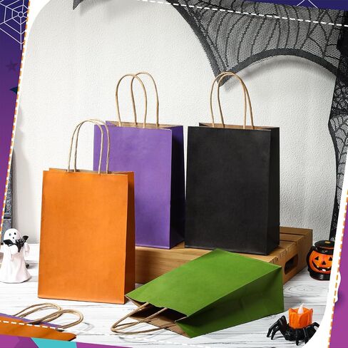 Tenceur 100 Pcs Sage Green Gift Bags Sage Green Kraft Paper Bags with Handles Medium Gift Bags for Wedding Baby Shower Bridal Shower Shopping Party Favor Boutique Business(Sage Green Gradient Color) in Saudi Arabia