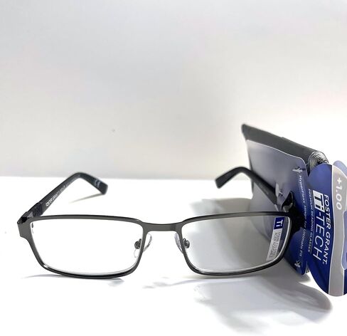 Foster Grant Ti-Tech Premium Glasses Hyperflex مفصل Ti104 Gunmetal +1.00 in Kuwait