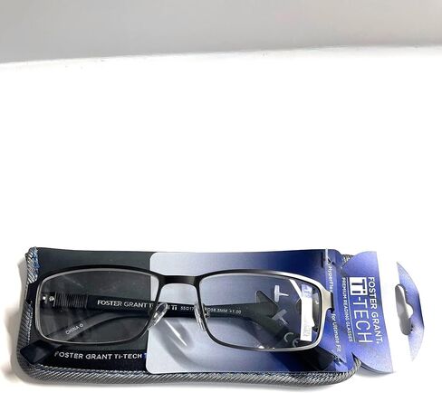 Foster Grant Ti-Tech Premium Glasses Hyperflex مفصل Ti104 Gunmetal +1.00 in Kuwait