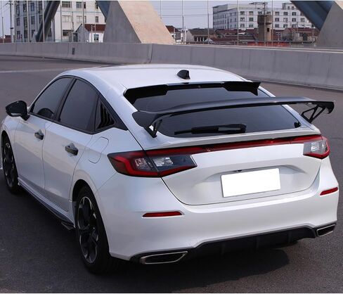 Freemotor802 المفسد الجذع الخلفي متوافق مع 2022-2025 Honda Civic 11th Gen Hatchback 4-Door | ABS من النوع البلاستيكي R style Gloss الأسود Deck Lid Spoiler Wing Wing Wip Wip W/Mounting Plates in Saudi Arabia