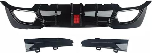 Rear Diffuser Lip Compatibility with 2019-2022 3 Series G20 330e 330i M340i Sport Rear Bumper Diffuser Lip Spoiler with Brake LED Light Gloss Black in Saudi Arabia
