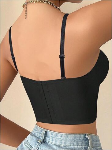 Wdirara Women's Push Up Bandeau Bras Bralett Bralette Bralette Tube Top Bra in Saudi Arabia