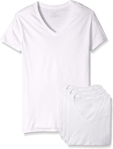 Fruit of the Loom Men's Premium V-Neck Tee (Pack of 4) in Saudi Arabia