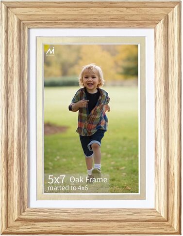 18x24 Picture Frame Matted to 16x20 - Thickened and Widened, Mortise & Tenon, USA Natural Oak Wood with Clear Plexiglass, Tabletop or Wall Mount Display Includes Wall Kit, Black Color, 1 Pack in Saudi Arabia