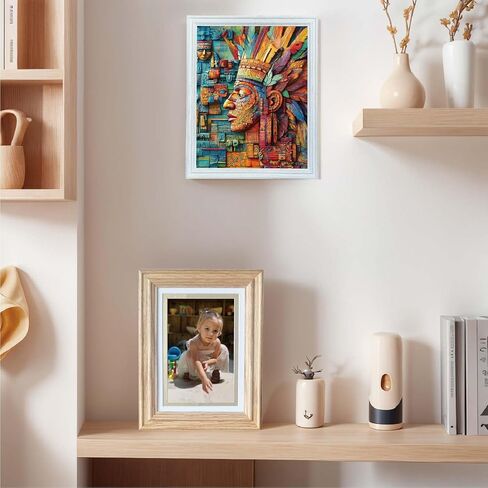 18x24 Picture Frame Matted to 16x20 - Thickened and Widened, Mortise & Tenon, USA Natural Oak Wood with Clear Plexiglass, Tabletop or Wall Mount Display Includes Wall Kit, Black Color, 1 Pack in Saudi Arabia