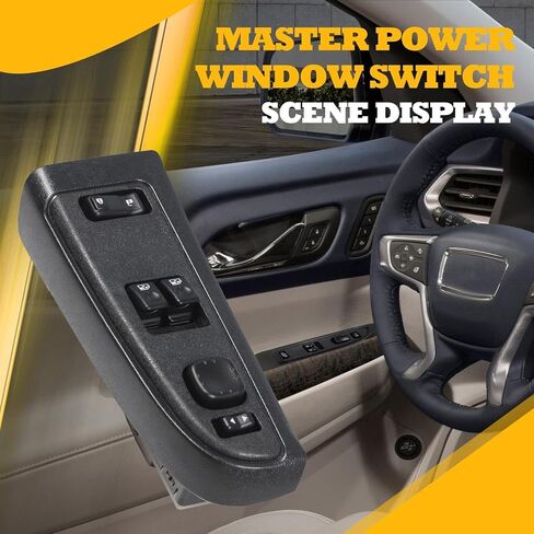 Driver Side Master Window Switch Compatible with Sierra Silverado 1500 2500 3500 2-Door Series 2003-2007 15883318 920-023 DWS-226 in Saudi Arabia