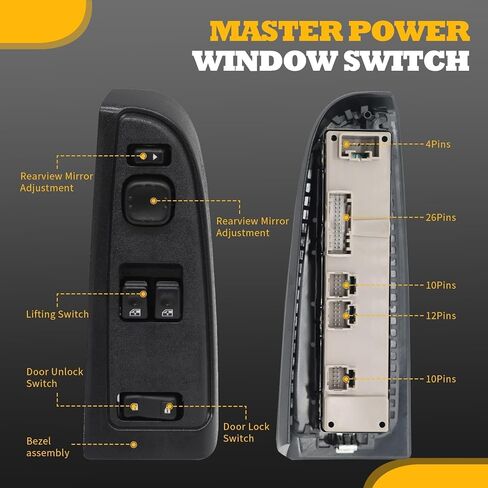 Driver Side Master Window Switch Compatible with Sierra Silverado 1500 2500 3500 2-Door Series 2003-2007 15883318 920-023 DWS-226 in Saudi Arabia