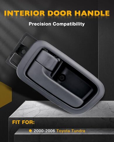 Gledewen Interior Door Handles W/Bezel (Pair), Compatible with 2000-2006 Toyota Tundra, Dark Gray, Front Left Driver & Right Passenger | 692050C010B1,692060C010B1 Inside Handle Door Part in Saudi Arabia