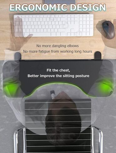 NODOCA Arm Rest for Desk, Ergonomics Wrist Rest, Desk Extender, Soft Sponge Built-in, Comfortable Arm Support for Desk, Foldable Elbow Rest for Desk, Home, Office(1pcs) in Kuwait