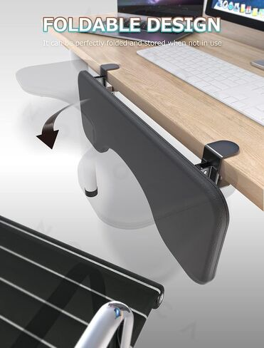 NODOCA Arm Rest for Desk, Ergonomics Wrist Rest, Desk Extender, Soft Sponge Built-in, Comfortable Arm Support for Desk, Foldable Elbow Rest for Desk, Home, Office(1pcs) in Kuwait