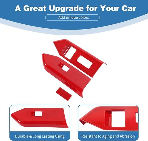 لغطاء لوحة مفتاح رفع النوافذ Mustang Carbon Fiber Cover Cover Trim متوافق مع Ford Mustang 2010 2011 2013 2013 in Saudi Arabia