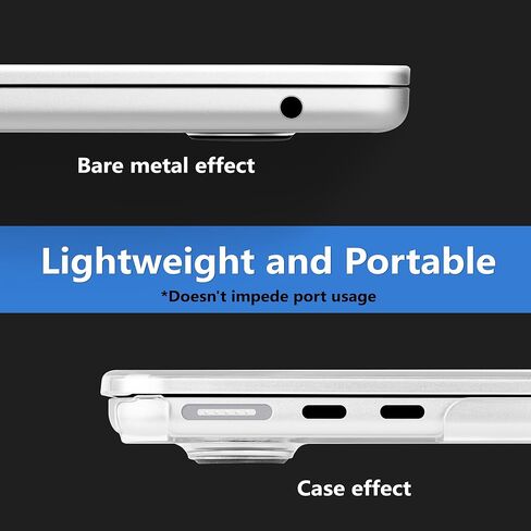 Compatible with MacBook Air 13.6 inch Case, M4 A3240/M3 A3113/M2 A2681 (Released 2025 to 2022), Hard Shell, Keyboard Cover, Screen Protector, Webcam Cover & Type-C Adapter, Sparkly Pink in Kuwait