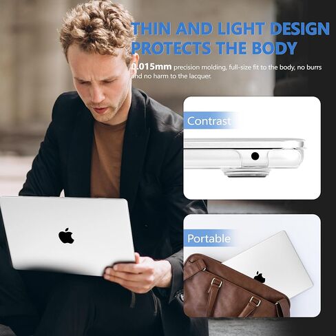 Compatible with MacBook Air 13.6 inch Case, M4 A3240/M3 A3113/M2 A2681 (Released 2025 to 2022), Hard Shell, Keyboard Cover, Screen Protector, Webcam Cover & Type-C Adapter, Sparkly Pink in Kuwait