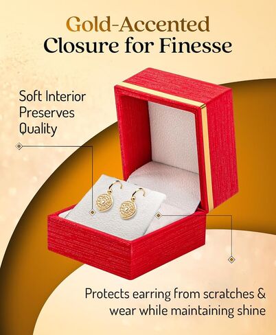 Luxury earring jewelry Gift Box, Elegant Small Earring Jewelry Box With Gold Strip, jewelry Storage Display Case For Women And Men, Earring Holder Organizer for Birthday, Wedding, Engagement, in Saudi Arabia