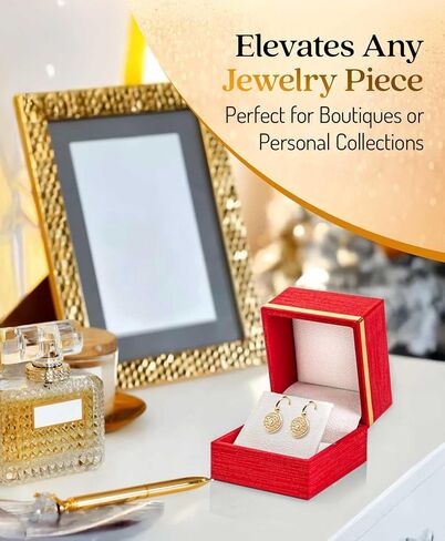 Luxury earring jewelry Gift Box, Elegant Small Earring Jewelry Box With Gold Strip, jewelry Storage Display Case For Women And Men, Earring Holder Organizer for Birthday, Wedding, Engagement, in Saudi Arabia