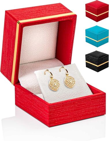 Luxury earring jewelry Gift Box, Elegant Small Earring Jewelry Box With Gold Strip, jewelry Storage Display Case For Women And Men, Earring Holder Organizer for Birthday, Wedding, Engagement, in Saudi Arabia