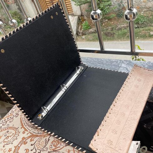 Personalised Leather Ring Binder, Tree Of Life Grimoire Binder,Customized Leather Binder, Personalized Leather Portfolio Men, 8.5 X 11 Inches Size Document Holder, Brown in Saudi Arabia