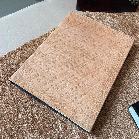 Personalised Leather Ring Binder, Tree Of Life Grimoire Binder,Customized Leather Binder, Personalized Leather Portfolio Men, 8.5 X 11 Inches Size Document Holder, Brown in Saudi Arabia