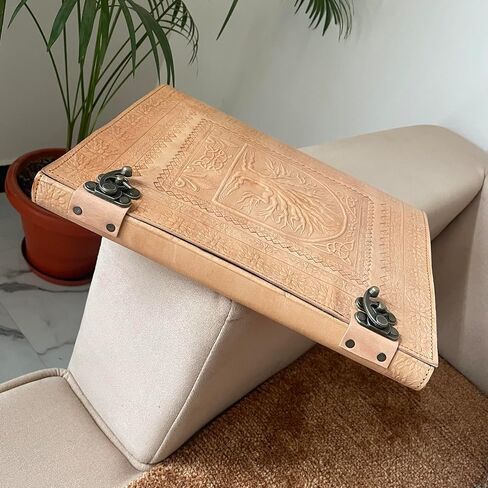 Personalised Leather Ring Binder, Tree Of Life Grimoire Binder,Customized Leather Binder, Personalized Leather Portfolio Men, 8.5 X 11 Inches Size Document Holder, Brown in Saudi Arabia