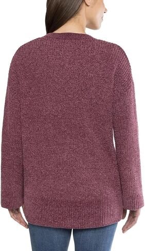 Matty M Ladies' Chenille Tunic Sweater, Crewneck, Ribbed Cuffs and Hem, Wide Sleeves, Multiple Colors in Kuwait