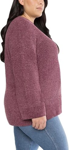 Matty M Ladies' Chenille Tunic Sweater, Crewneck, Ribbed Cuffs and Hem, Wide Sleeves, Multiple Colors in Kuwait