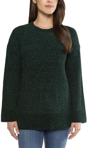 Matty M Ladies' Chenille Tunic Sweater, Crewneck, Ribbed Cuffs and Hem, Wide Sleeves, Multiple Colors in Kuwait